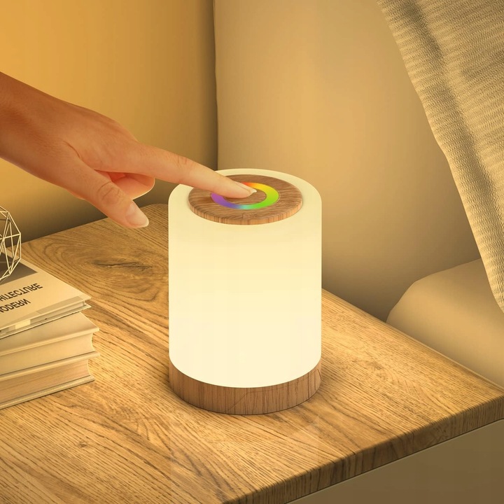 LAMPKA NOCNA LED, DOTYKOWA, ŚCIEMNIANA, LAMPA STOŁOWA LED, LAMPKA