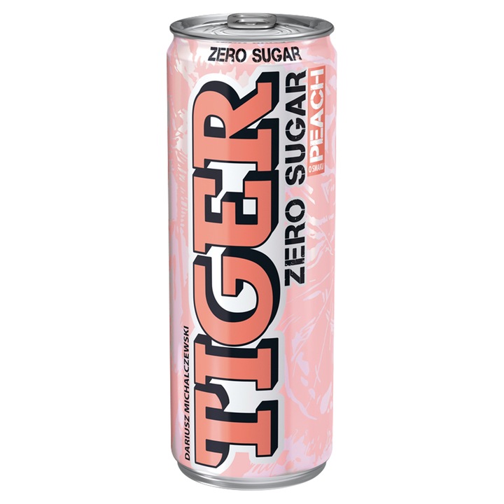 Napój energetyczny Tiger Zero Sugar Peach 12x250ml