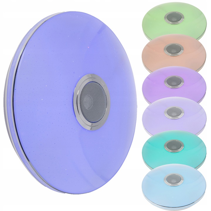 Lampa plafon LED RGB GŁOŚNIK Bluetooth 40w + PILOT