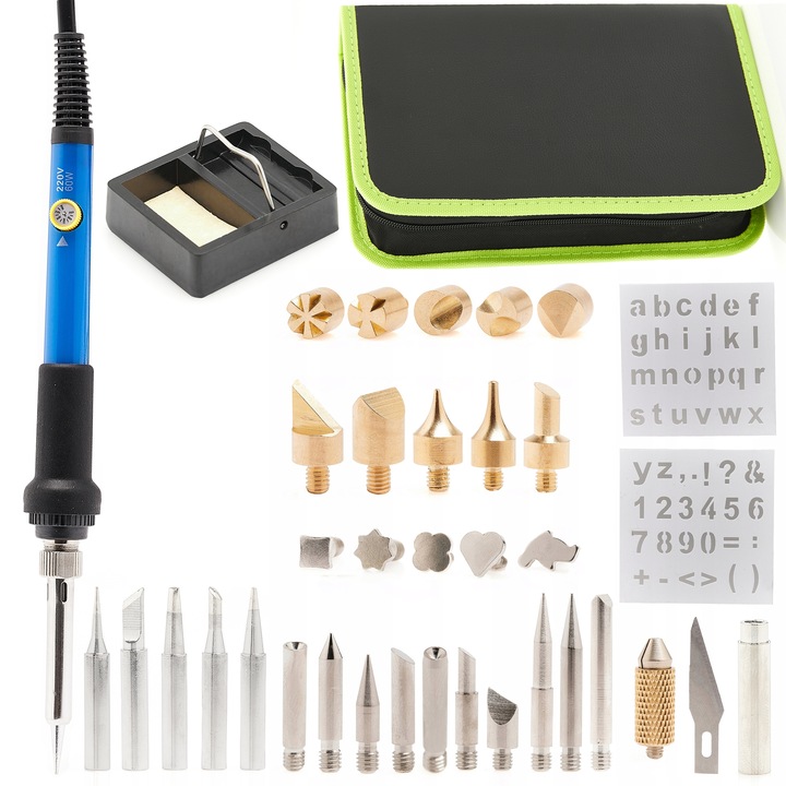 WYPALARKA DO DREWNA LUTOWNICA TBJ60W Z POTENCJOMETREM ZESTAW 39w1