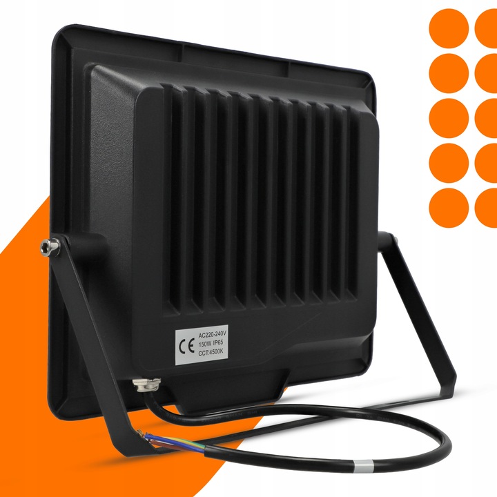 Halogen LED Naświetlacz 150W IP65 Reflektor Zewnętrzny Lampa