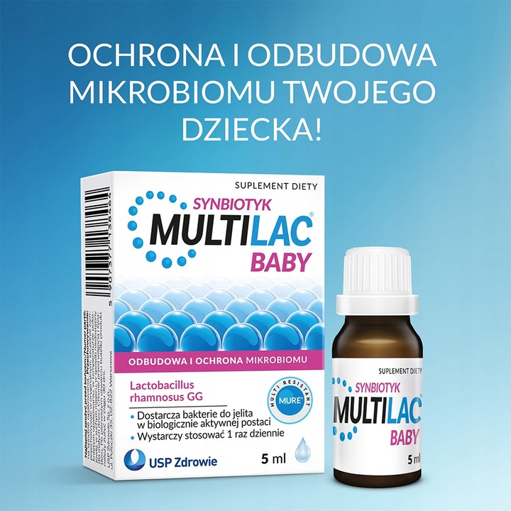 6x MULTILAC BABY synbiotyk dla dzieci krople 5ml