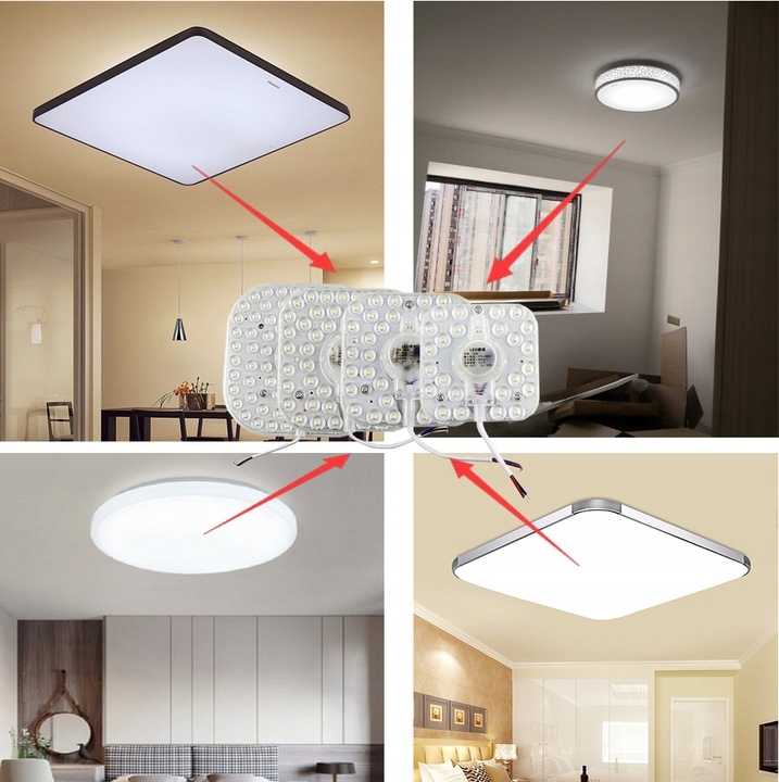 Wkład wymienny moduł do plafonu LED 36W 230V barwa neutralna na magnes