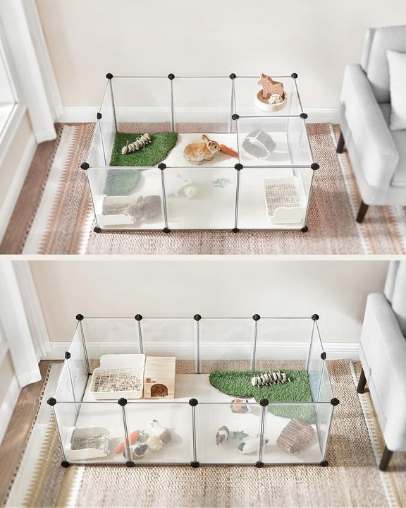 Modułowa Zagroda Kojec Wybieg dla Małych Zwierząt Gryzoni Chomika Świnki