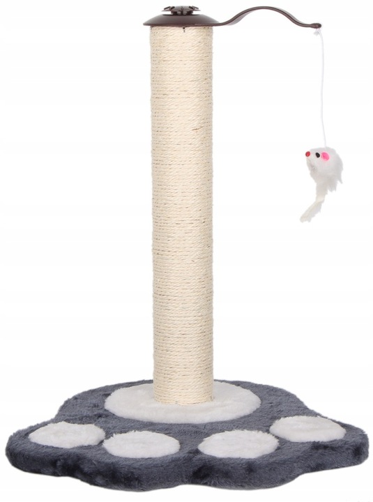 DRAPAK DLA KOTA KOTÓW SŁUPEK DO DRAPANIA ZABAWKA DRZEWKO PIŁKA SZARY ŁAPKA