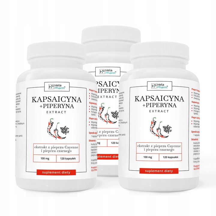 Kapsaicyna+Piperyna EXTRACT ODCHUDZANIE 120 kaps