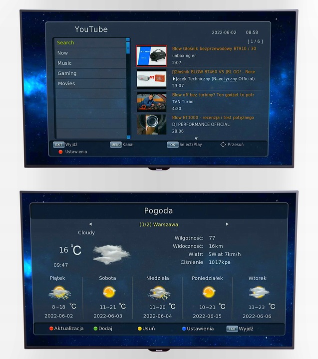 TUNER DEKODER DVBT2 TV NAZIEMNEJ DVB-T2/C HEVC H.265 HDMI USB PVR EPG