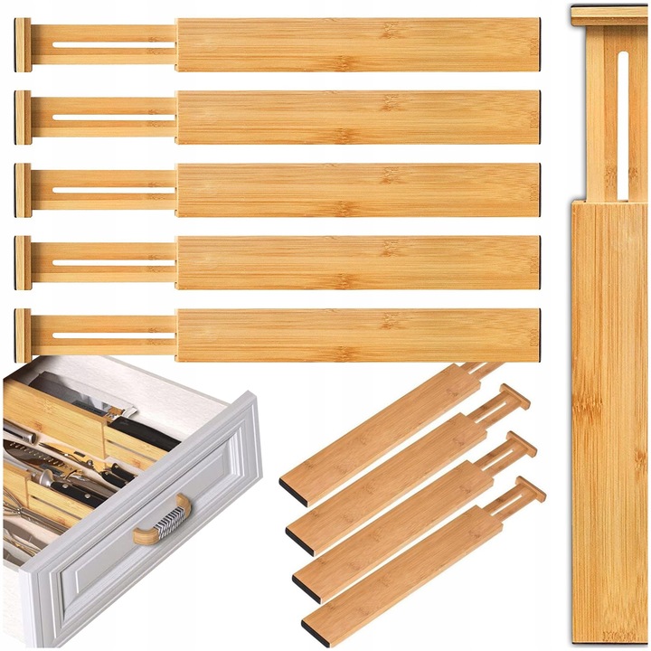 4x ORGANIZER DO SZUFLADY SZUFLAD PRZEGRÓDKA SEPARATOR PRZEGRODY