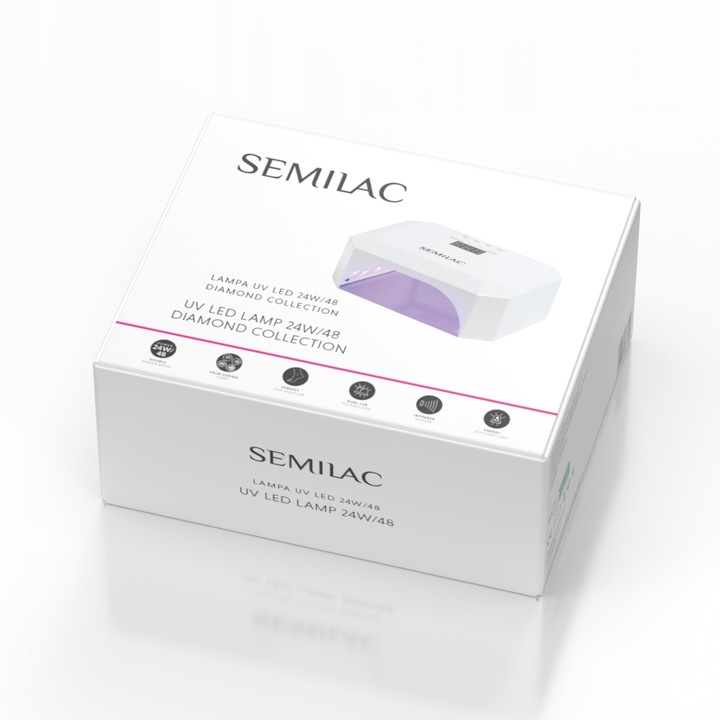SEMILAC PROFESJONALNA LAMPA UV LED DO PAZNOKCI HYBRYDY ŻELE MANICURE 24W/48