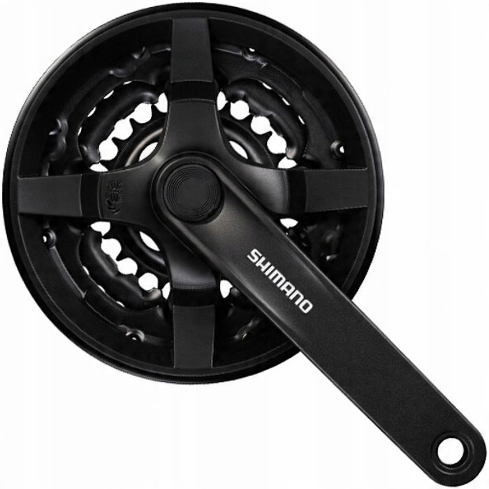 Korba Shimano FC-TY301 42/34/24 170mm 6/7/8rz czarna z osłoną p+l + korki