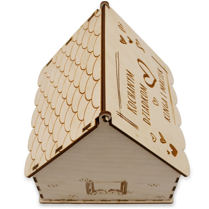 SŁODKA CHATKA PREZENT DLA NA DZIEŃ BABCI I DZIADKA domek na cukierki GRAWER