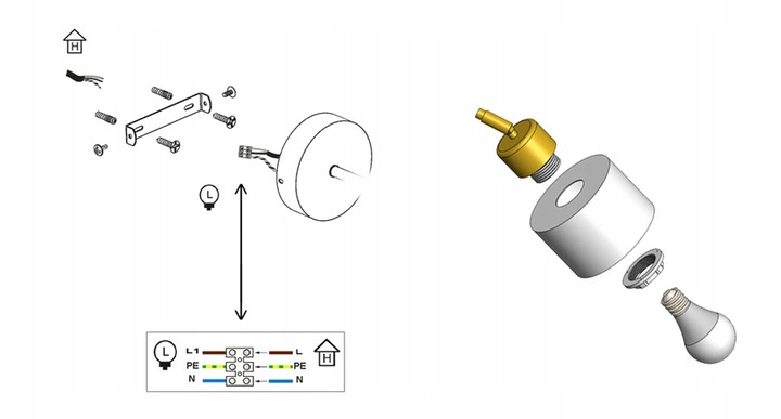 Lampa Ścienna Kinkiet Czarny Roller 382-KG1 E27