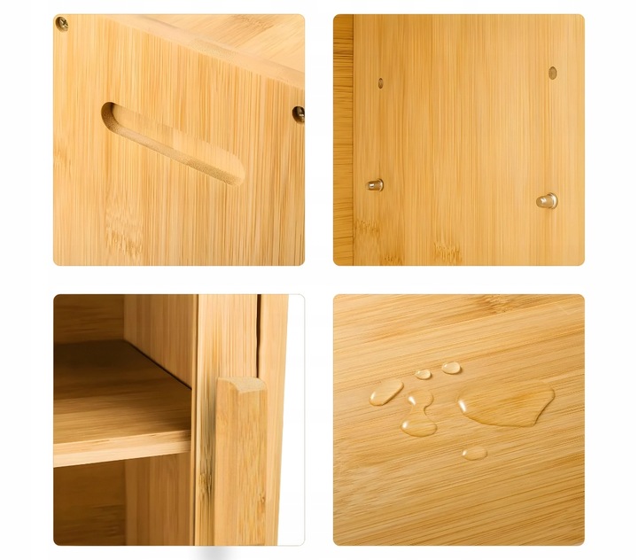 Chlebak bambusowy pojemnik żywność przyprawy półka szafka do kuchni