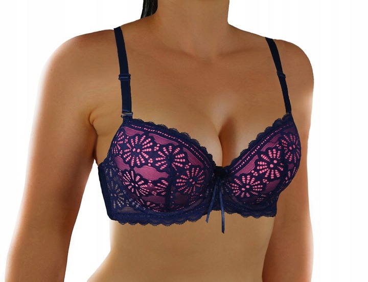 Koronkowy ekskluzywny MAX PUSH UP B 75 Kolory