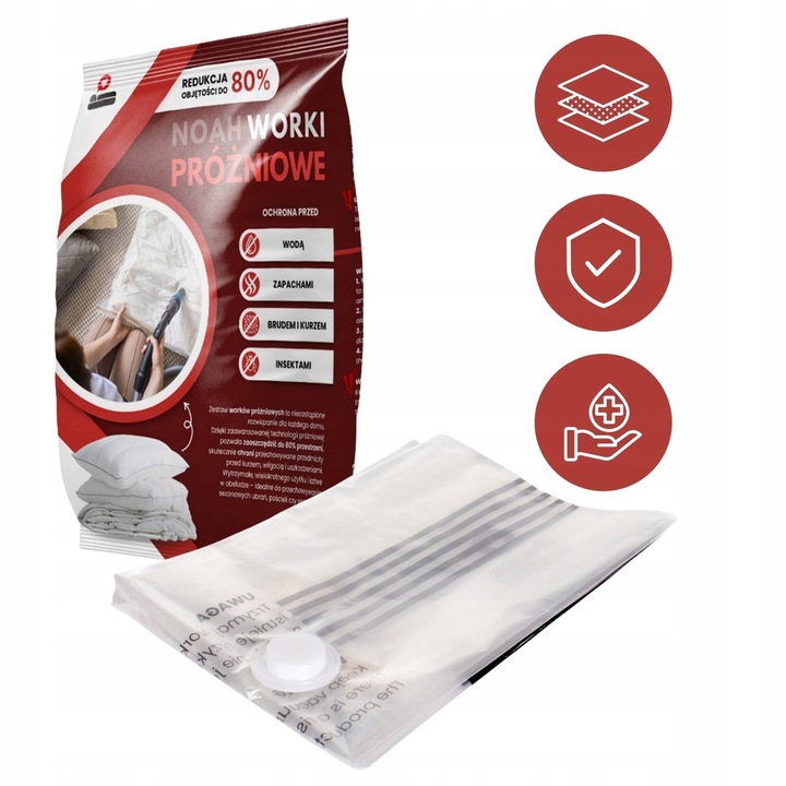 WORKI PRÓZNIOWE na ubrania pościel 15 sztuk WIELOKROTNEGO UŻYTKU +