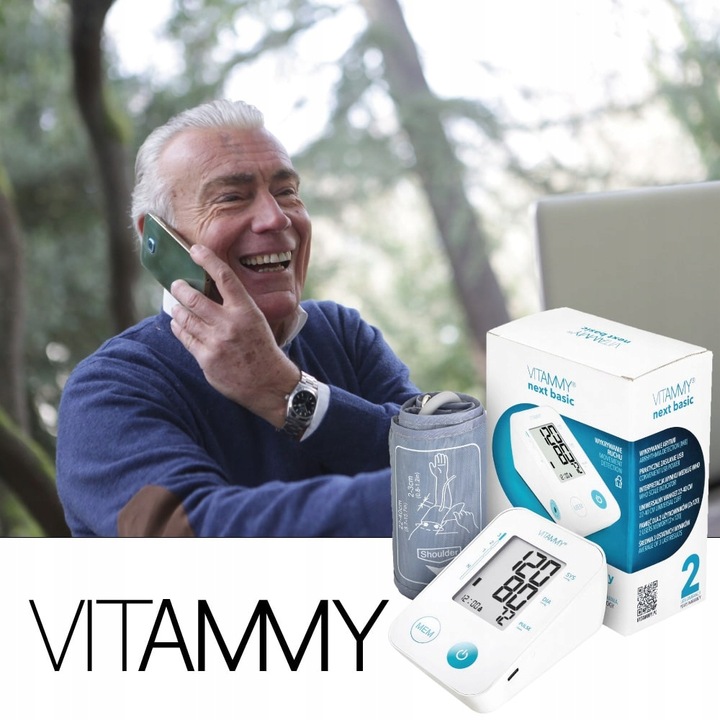 CIŚNIENIOMIERZ NARAMIENNY VITAMMY USB ARYTMIA ETUI RĘKAW 22-40CM CERTYFIKAT