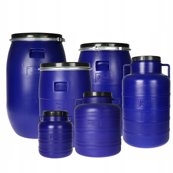 BECZKA 50L ZBIORNIK POJEMNIK NA DESZCZÓWKĘ WODĘ DO KISZENIA PLASTIKOWA