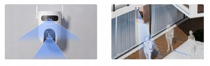 Kamera Obrotowa WiFi 2 x 5Mpx Dual LENS H9C 5MP+5MP EZVIZ 2w1 Autotracking