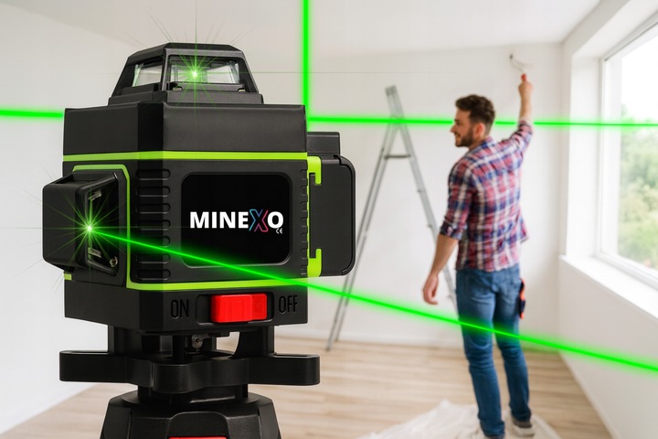 POZIOMNICA LASEROWA POZIOMICA 4D 16 LINII KRZYŻOWA 360 LASER ZESTAW