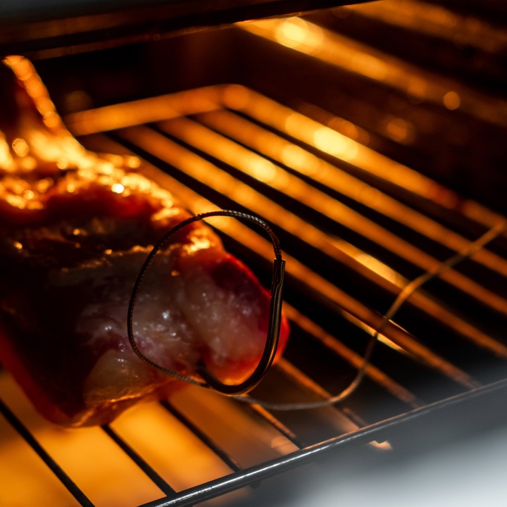 BEZPRZEWODOWY TERMOMETR DO GRILLA WĘDZARNI 2 SONDY CZYTELNY WYŚWIETLACZ LCD