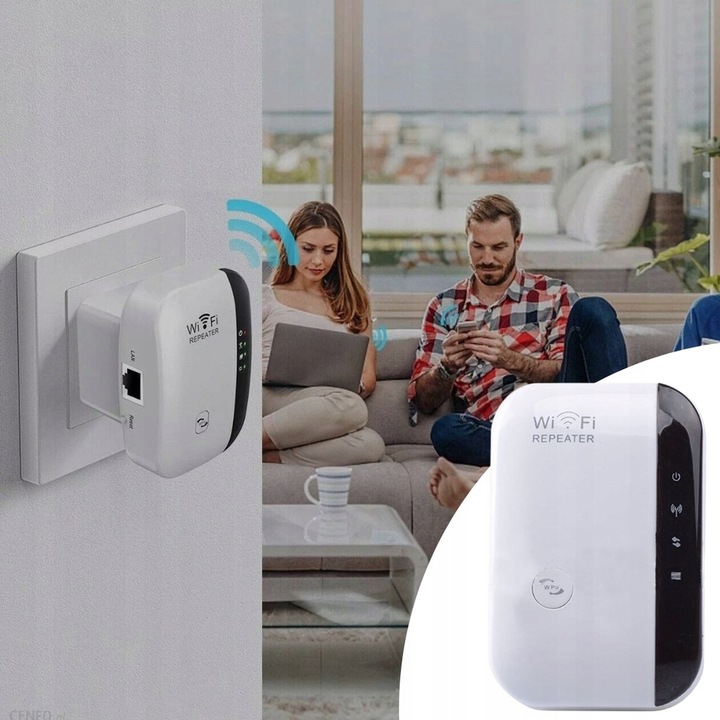 WZMACNIACZ SYGNAŁU Wi-Fi MOCNY REPEATER 300MB/S 2 TRYBY FUNKCJA WPS