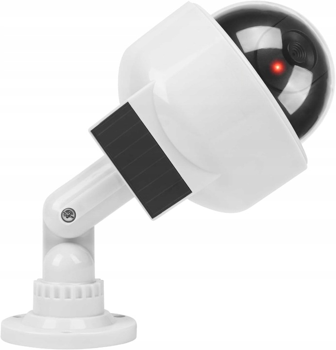 ATRAPA KAMERY KOPUŁKOWA OBROTOWA 360 MONITORING SOLARNA DIODA LED