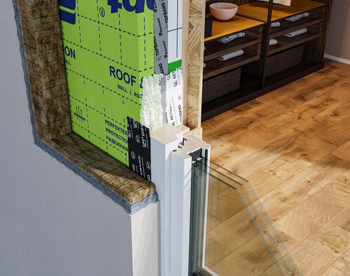 TAŚMA ZEWNĘTRZNA CIEPŁY MONTAŻ OKIEN NA PEŁNYM KLEJU DIFFUBAND 100mm