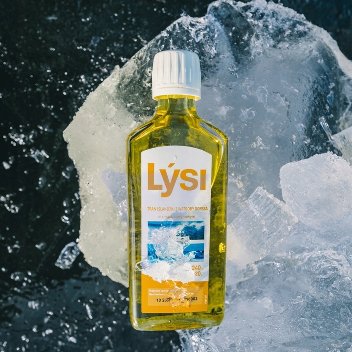 Lysi TRAN ISLANDZKI CYTRYNOWY z WĄTROBY DORSZA DHA EPA 240ml