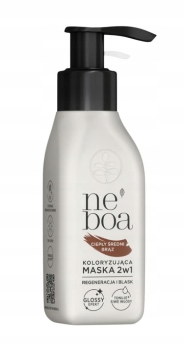 Neboa maska koloryzującą 2w1 Ciepły Średni Brąz 100 ml TONER DO WŁOSÓW