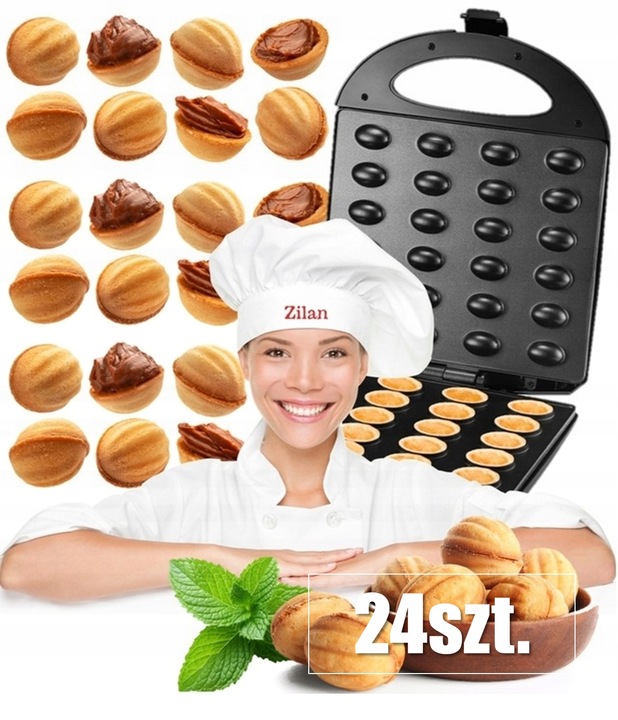 OPIEKACZ DO ORZESZKÓW FORMA NIEPRZYWIERAJĄCA POWŁOKA CIASTEK 24 SZT