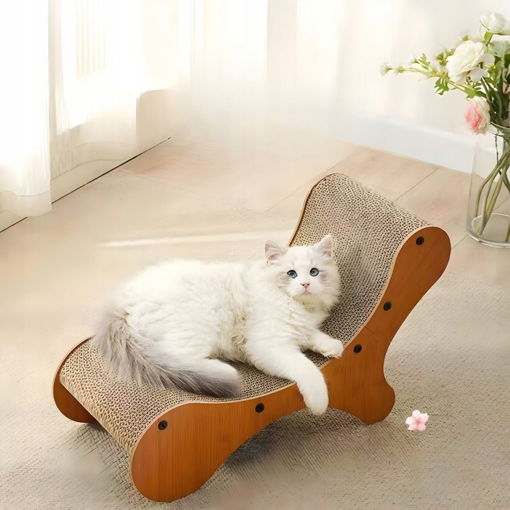 DRAPAK DLA KOTA LEŻAK LEGOWISKO TEKTUROWY KARTONOWY DUŻY NOWOCZESNY ZABAWKA