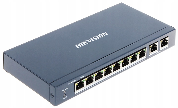 SWITCH HIKVISION DS-3E0310P-E/M 10 PORTÓW NIEBIESKI