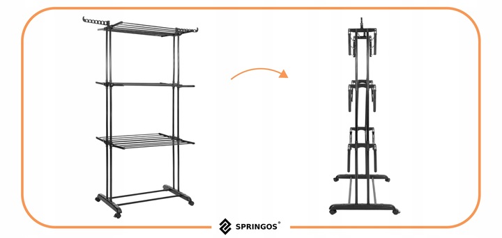 PIONOWA SUSZARKA NA PRANIE STOJĄCA ROZKŁADANA UBRANIA BIELIZNĘ DUŻA