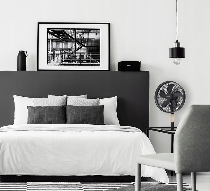 Wentylator biurkowy stołowy w stylu retro wiatrak Bestron DFT35WB 35W