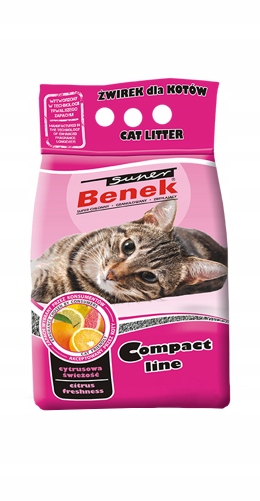 Super Benek Compact Cytrusowa Świeżość 10L Żwirek Bentonitowy Dla Kota