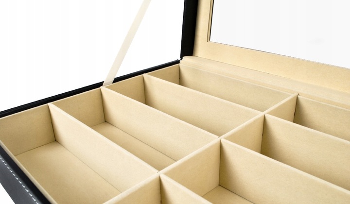 Pudełko na Okulary Etui Organizer na 8 Okularów Elegancka Szkatułka Prezent