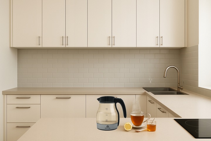 Czajnik Elektryczny Bezprzewodowy Szklany 1.7 L Cichy LED Mocny 2200W