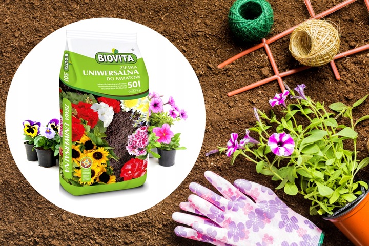 BIOVITA ZIEMIA UNIWERSALNA DO KWIATÓW ROŚLIN 50L