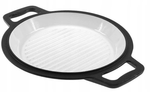 Kociołek myśliwski na pieczonki 8l żeliwny emaliowany 2w1 grill