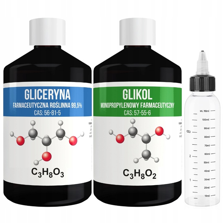 Gliceryna Glikol | VG PG | 500ml 500ml | 99,9% 99,5% | DIY | Butelka 110ml