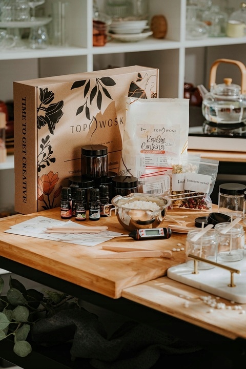 Zestaw do robienia wyrobu świec sojowych DUŻY idealny na PREZENT