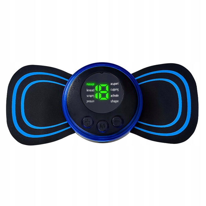 MASAŻER ELEKTROSTYMULATOR SZYI KARKU MIĘŚNI BRZUCHA EMS 8 TRYBÓW USB PILOT