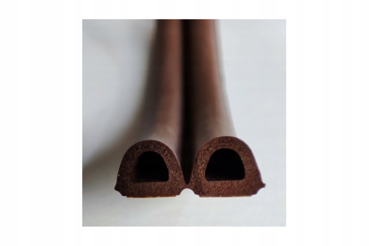 Uszczelka, uszczelki do okien drzwi 25m typ D brąz