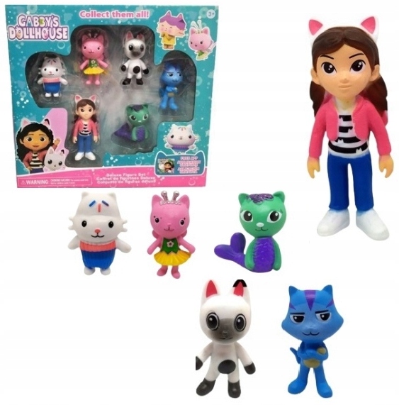 ZESTAW FIGUREK KOCI DOMEK GABI DOLLHOUSE 6 szt