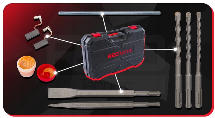 MŁOTOWIERTARKA MŁOT UDAROWY WIERTARKA UDAROWA SDS+ 2600W 4J WALIZKA