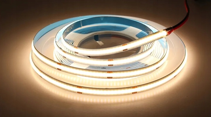 MOCNA Taśma LED COB 5M 12V NEON CIEPŁA LINIA