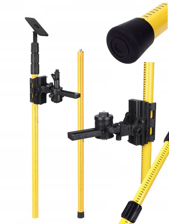 STATYW ROZPOROWY TYCZKA DO LASERA POZIOMICY 285 CM +ADAPTER DO SKOSÓW