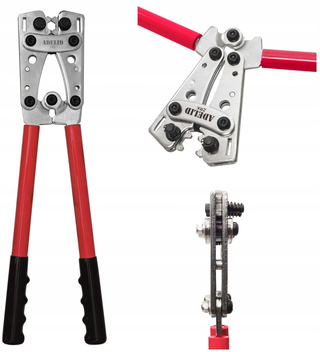 ZACISKARKA PRASKA DO KABLI TULEJEK + 70 KOŃCÓWEK