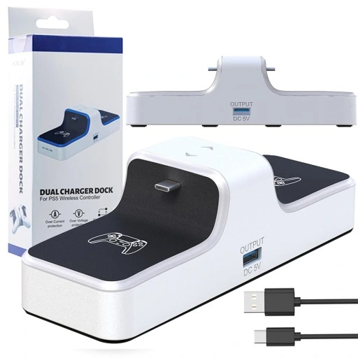 Ładowarka PS5 do Padów DualSense Stacja Dokująca Kontrolerów PODŚWIETLANA