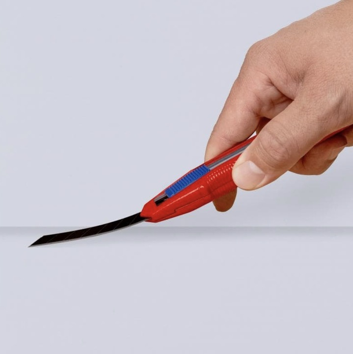 Knipex 90 10 165 BK nóż łamane ostrze 18 mm tapeciak z zapasowym